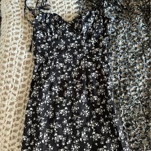 black floral spring dress